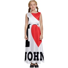 I Love John Kids  Satin Sleeveless Maxi Dress by ilovewhateva