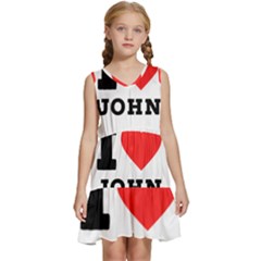 I Love John Kids  Sleeveless Tiered Mini Dress by ilovewhateva