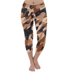 Abstract Camouflage Pattern Capri Winter Leggings  by Jack14