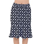 Abstract-background-arrow Short Mermaid Skirt