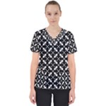 Abstract-background-arrow Women s V-Neck Scrub Top