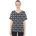 Abstract-background-arrow V-Neck Dolman Drape Top