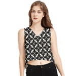 Abstract-background-arrow V-Neck Cropped Tank Top