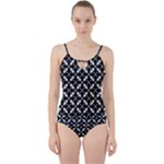 Abstract-background-arrow Cut Out Top Tankini Set