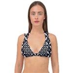 Abstract-background-arrow Double Strap Halter Bikini Top