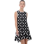 Abstract-background-arrow Frill Swing Dress