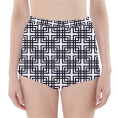 Pattern-vector-halftone-wallpaper High-waisted Bikini Bottoms by Semog4