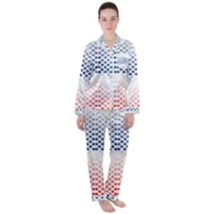 Dots-pointillism-abstract-chevron Women s Long Sleeve Satin Pajamas Set	 by Semog4