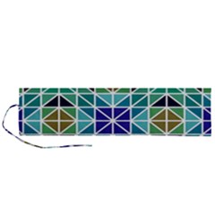 Mosaic-triangle-symmetry- Roll Up Canvas Pencil Holder (l) by Semog4