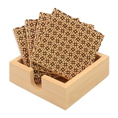 Ellipse-pattern-ellipse-dot-pattern Bamboo Coaster Set by Semog4