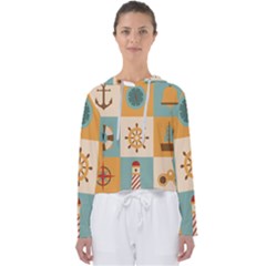 Nautical Elements Collection Women s Slouchy Sweat