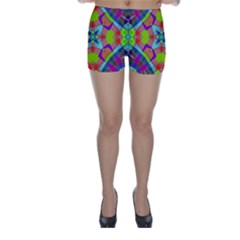 Farbenpracht Kaleidoscope Pattern Skinny Shorts by Semog4