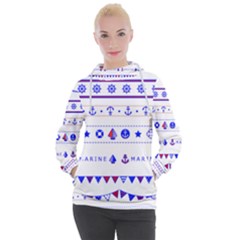 Marine Nautical Clip Art Women s Hooded Pullover by Salman4z