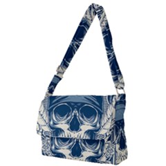 Skull Drawing Full Print Messenger Bag (s)