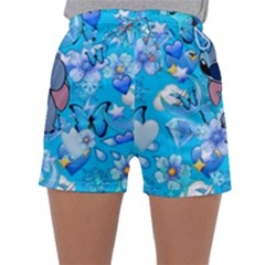 Blue Stitch Aesthetic Sleepwear Shorts by Salman4z