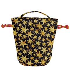 Shiny Glitter Stars Drawstring Bucket Bag by Salman4z