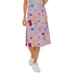 Medical Midi Panel Skirt