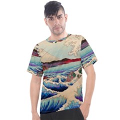 Wave Japanese Mount Fuji Woodblock Print Ocean Men s Sport Top by Salman4z