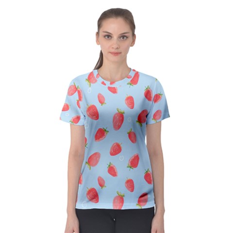 Strawberry Women s Sport Mesh Tee by SychEva