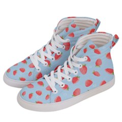 Strawberry Men s Hi-top Skate Sneakers by SychEva