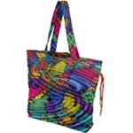 Waves Particles Vibration Atom Physics Technology Drawstring Tote Bag