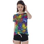 Waves Particles Vibration Atom Physics Technology Short Sleeve Open Back Tee