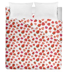 Watercolor Strawberry Duvet Cover Double Side (queen Size) by SychEva