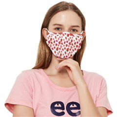 Watercolor Strawberry Fitted Cloth Face Mask (adult)