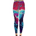 Tsunami Waves Ocean Sea Nautical Nature Water Blue Pink Inside Out Leggings View4