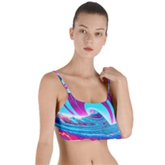 Tsunami Waves Ocean Sea Nautical Nature Water 3 Layered Top Bikini Top 