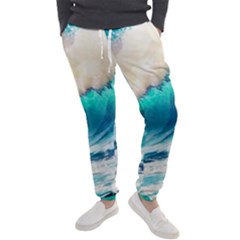 Tsunami Waves Ocean Sea Nautical Nature Water Art Ai Generated Men s Jogger Sweatpants by Jancukart