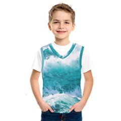 Waves Ocean Sea Tsunami Nautical 4 Kids  Basketball Tank Top