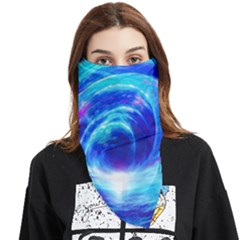 Tsunami Waves Ocean Sea Nautical Nature Water Art Work Face Covering Bandana (triangle) by Jancukart