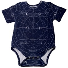 Vintage Astrology Poster Baby Short Sleeve Bodysuit by ConteMonfrey