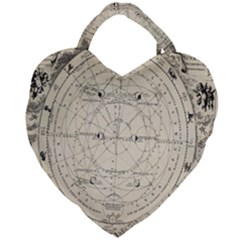 Astronomy Vintage Giant Heart Shaped Tote by ConteMonfrey