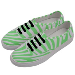 Green Zebra Vibes Animal Print  Men s Classic Low Top Sneakers by ConteMonfrey