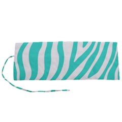 Blue Zebra Vibes Animal Print   Roll Up Canvas Pencil Holder (s) by ConteMonfrey