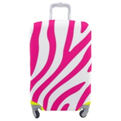 Pink Fucsia Zebra Vibes Animal Print Luggage Cover (medium) by ConteMonfrey