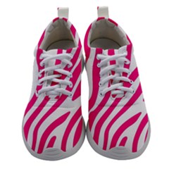 Pink Fucsia Zebra Vibes Animal Print Women Athletic Shoes by ConteMonfrey