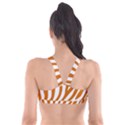 Orange Zebra Vibes Animal Print   Plunge Bikini Top View2