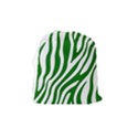 Dark green Zebra Vibes Animal Print Drawstring Pouch (Medium) View2