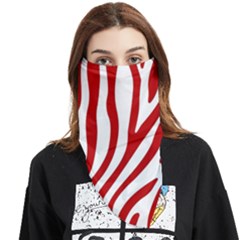 Red Zebra Vibes Animal Print  Face Covering Bandana (triangle) by ConteMonfrey