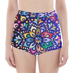 Leafs And Floral High-waisted Bikini Bottoms by BellaVistaTshirt02