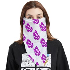 Purple Butterflies On Their Own Way  Face Covering Bandana (triangle) by ConteMonfrey