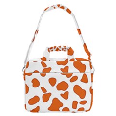 Orange Cow Dots Macbook Pro 16  Shoulder Laptop Bag by ConteMonfrey