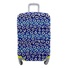 Animal Print - Blue - Leopard Jaguar Dots Small  Luggage Cover (small) by ConteMonfrey