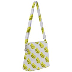 Yellow Butterflies On Their Own Way Zipper Messenger Bag by ConteMonfrey