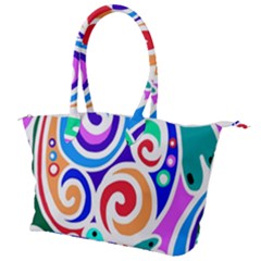 Crazy Pop Art - Doodle Circles   Canvas Shoulder Bag by ConteMonfrey