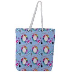 Manicure Full Print Rope Handle Tote (large) by SychEva