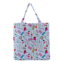 Manicure Nail Grocery Tote Bag by SychEva